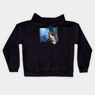 crested eagle Kids Hoodie